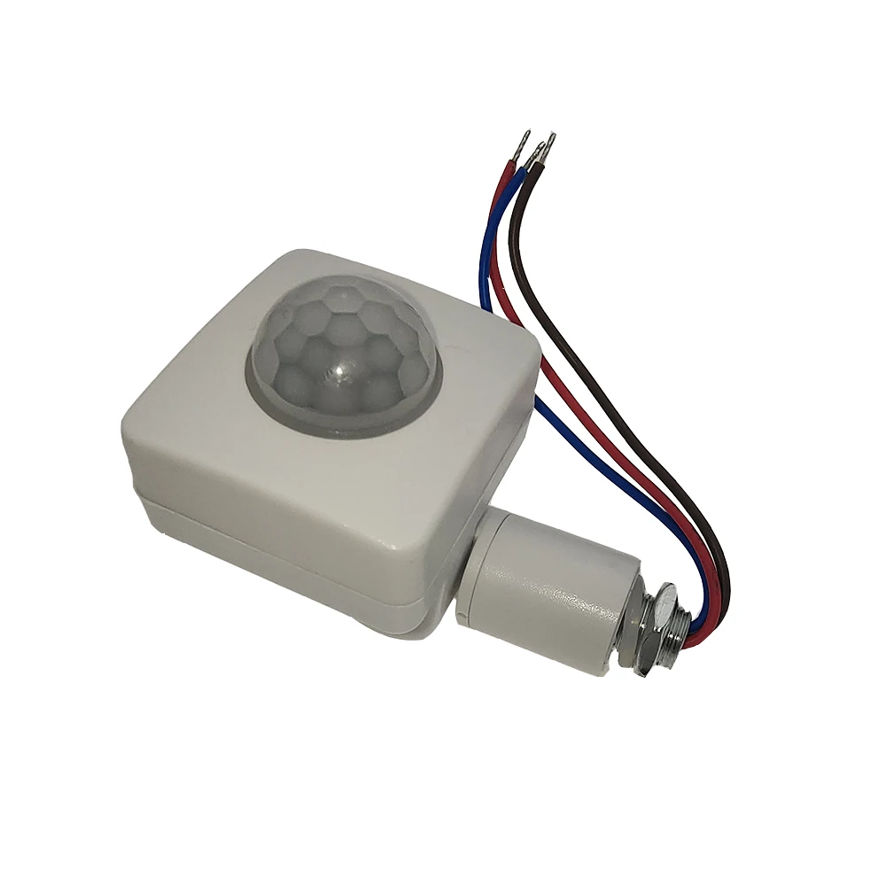 Motion 10MM 12MM PIR Sensor Outdoor Indoor Infrared Light Switch With LED Light Sensitive AC 85-265V IP54 Time Delay Home