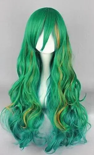 Yowamushi Pedal Yuusuke Makishima Yusuke Long Green Blue Brown Anime Cosplay Wigs