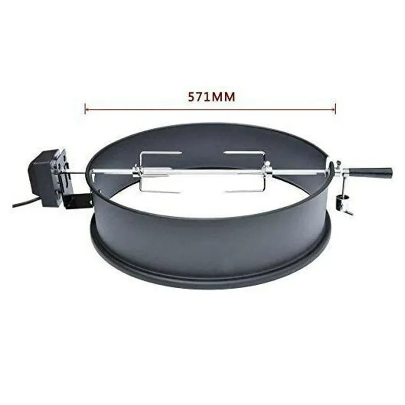 Rotisserie Kit, Barbecue Ring, 22-Inch Stainless Steel Apple-Shaped Grill, Outdoor Spherical Grill Rack