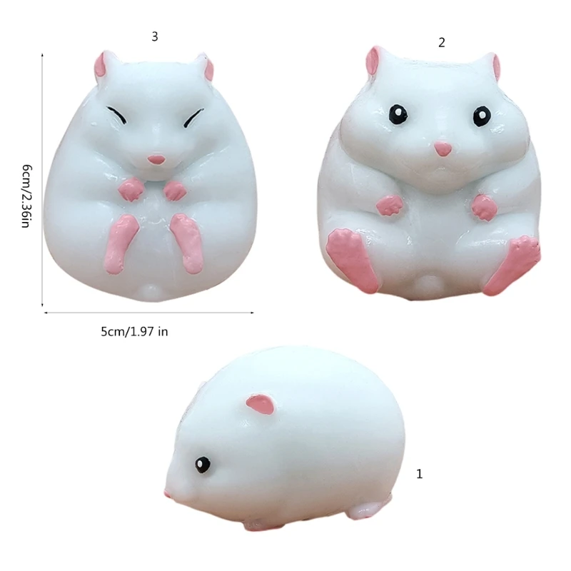 F19F Squeeze Hamster Toy Squeezable Toy Stretchy Stress Relief Toy Office Presente adulto