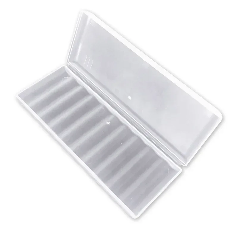 Caja de almacenamiento de batería AAA de 10 ranuras, plástico blanco transparente, soporte de batería portátil, contenedor duradero, accesorios