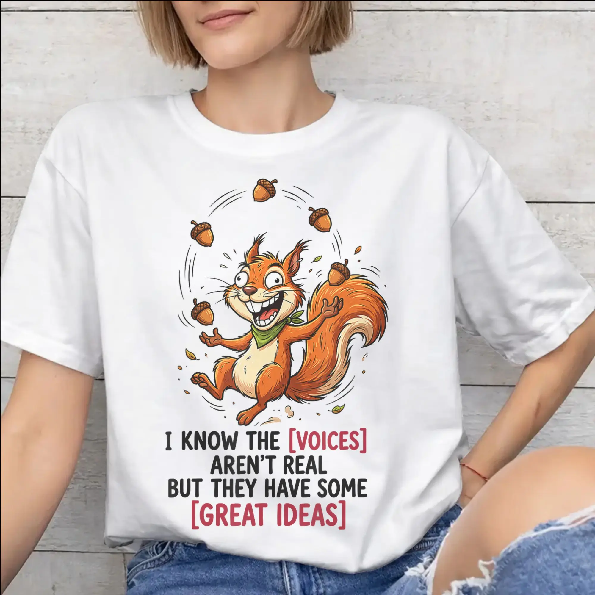I KNOW THE VOICES AREN'T REAL Tee Shirt for Men Women Gift Idea T Shirts  100% Cotton Clothes