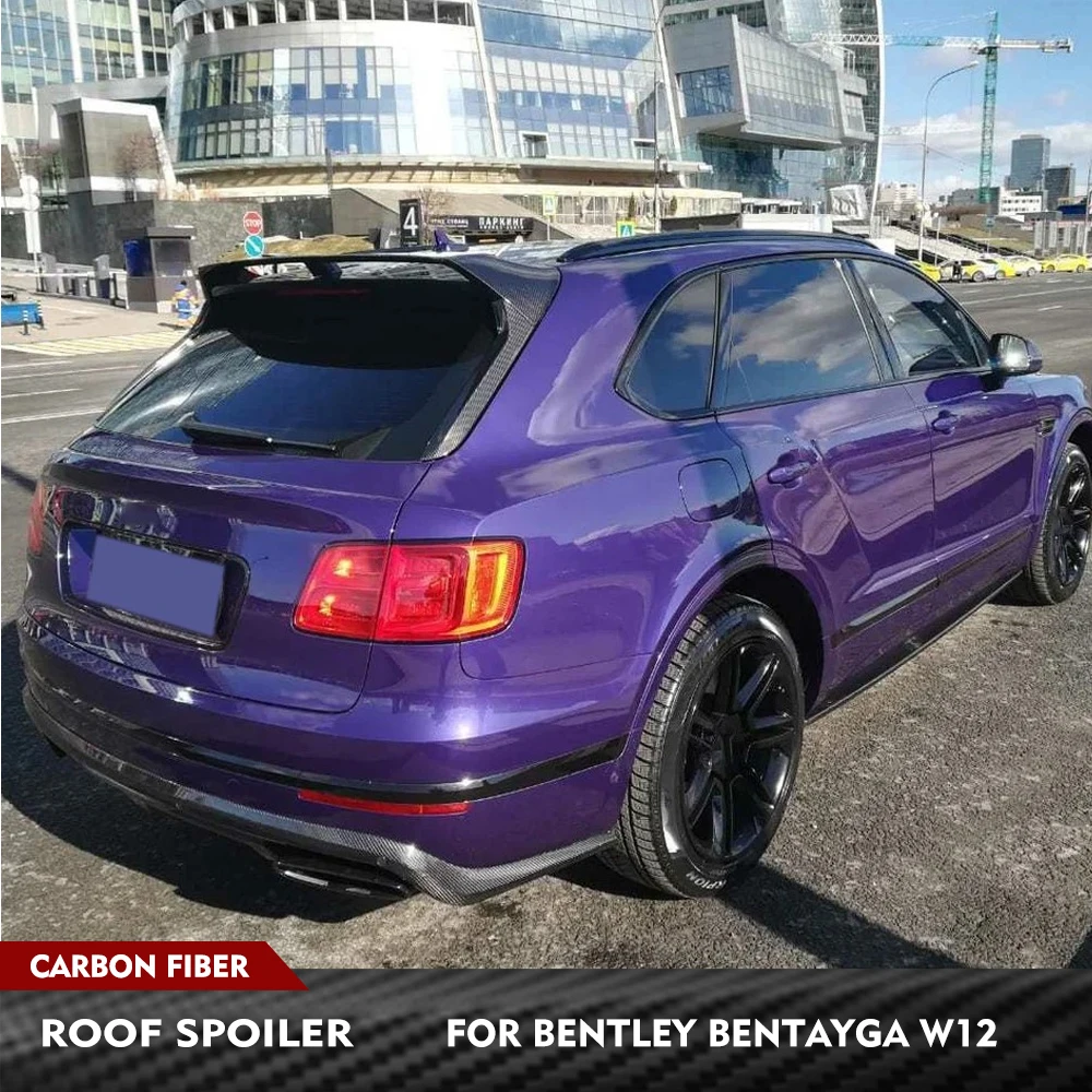 

For Bentley Bentayga W12 2016-2022 Carbon Fiber Car Rear Trunk Spoiler Car Trunk Racing Spoiler Wing Body Kits Window Spoiler