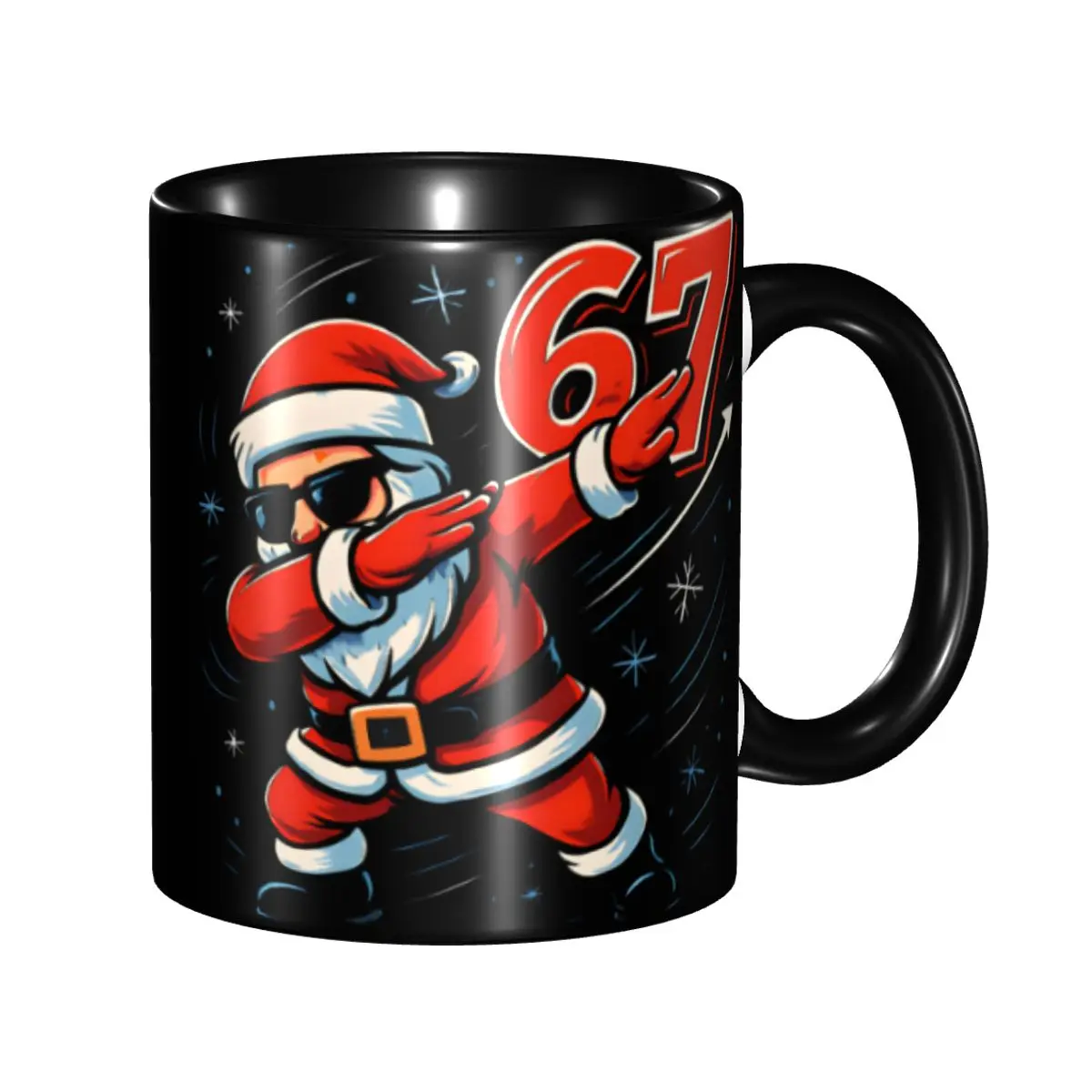 

Santa 67 Christmas 6 7 Meme Gen Alpha Meme Six Seve Coffee Mugs Novelty Tea Cups For Bedroom