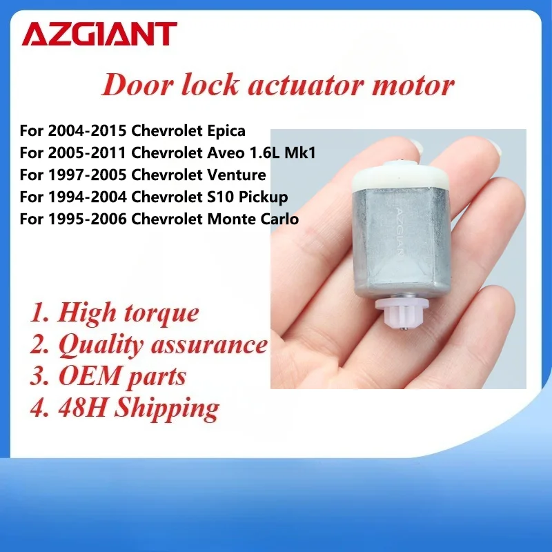Motor actuador de cerradura de puerta de coche AZGIANT para Chevrolet Lacetti/Trailblazer EXT/ Aveo Aveo5 1.6L Mk1/Epica/Venture de alta calidad DC12V