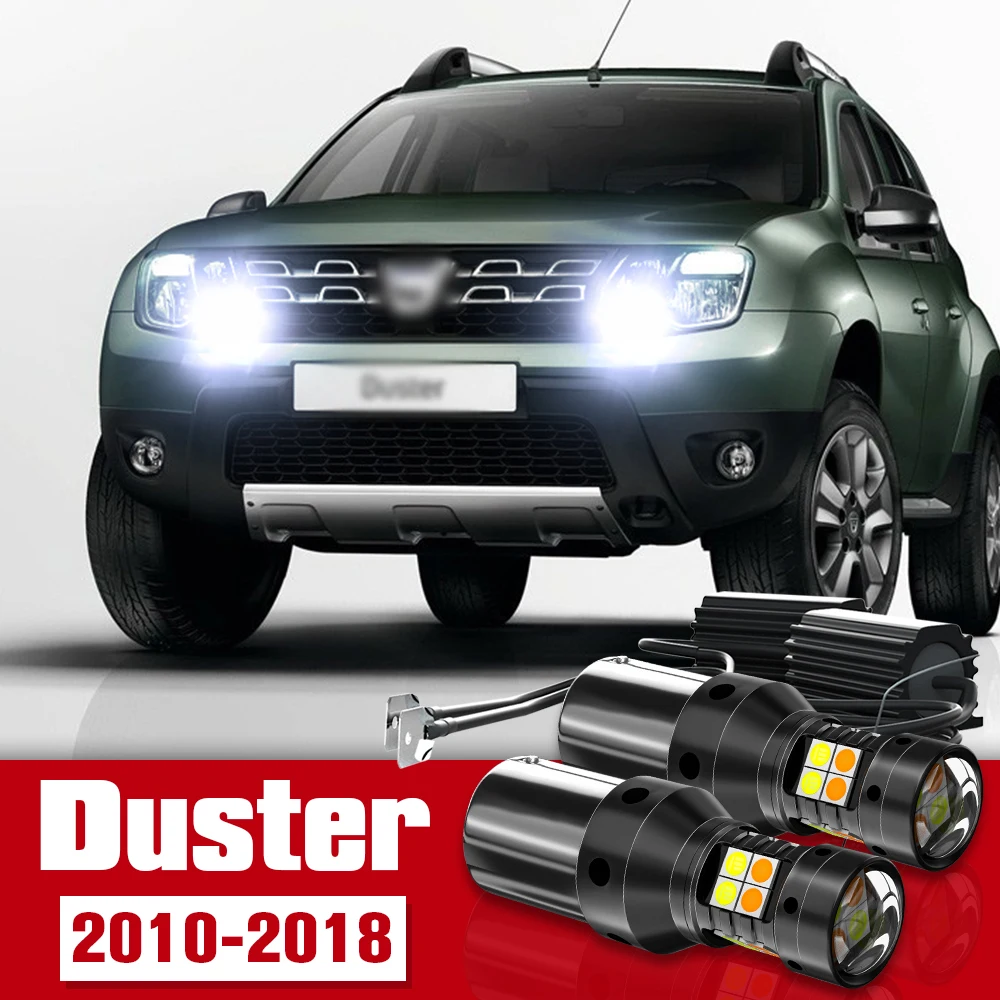 Clignotant et feux diurnes pour Dacia Duster, accessoires LED, mode touristes, DRL, 2010-2018, 2011, 2012, 2013, 2014, 2015, 2016, 2 pièces