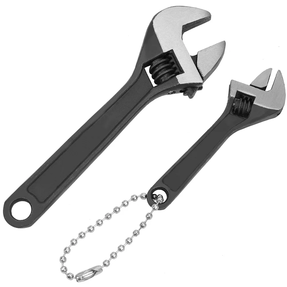 

2 Pcs Mini Wrench Spanner Portable Adjustable Multifunctional Bathroom Steel Hand Tools Pocket