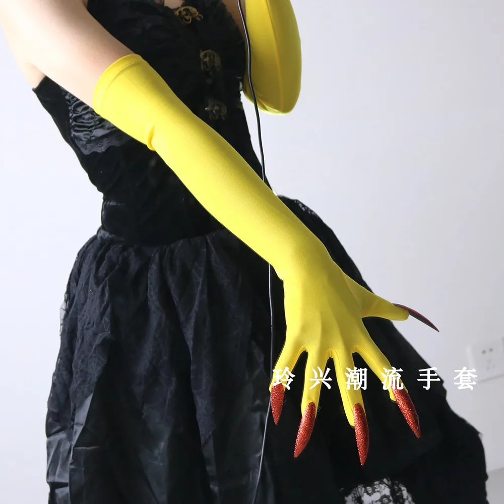 Nagelhandschuhe, lange Geisterkrallen, schwarz-grün, Dämon, Halloween-Party, Cosplay, Kleidung, Accessoires, Requisiten, Hexe, Gothic, elastisch, dehnbar – Detail 36
