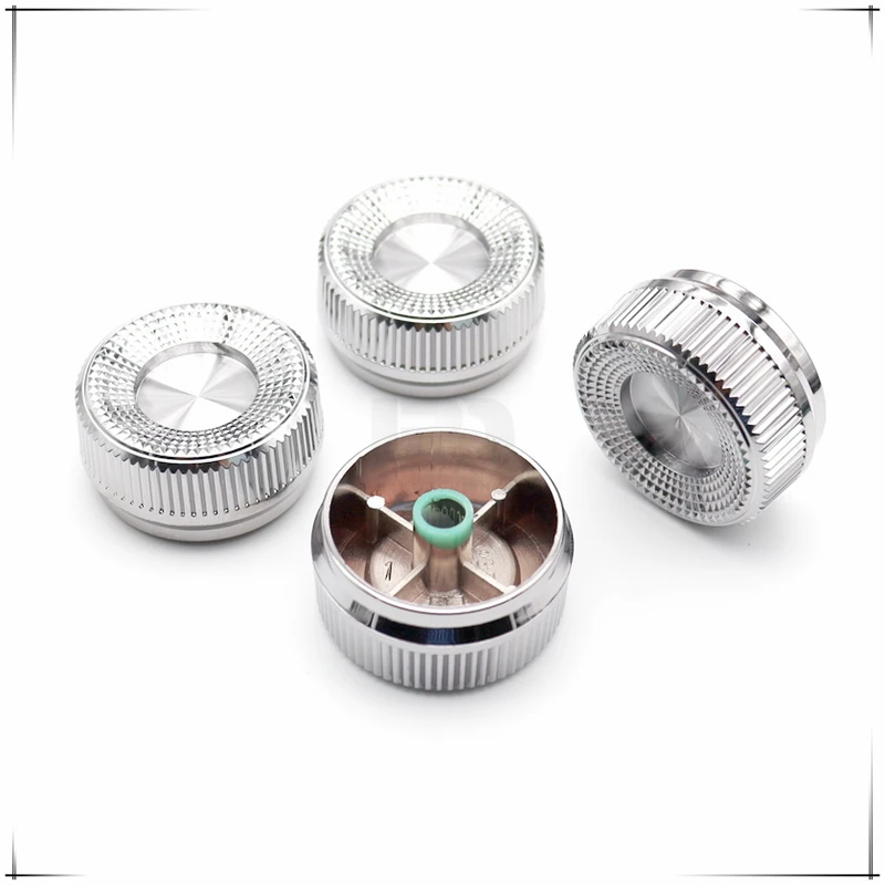 2PCS Plastic plating silver potentiometer knob ound card volume knob cap  diameter 30mm height 13mm Flower Shaped Inner Hole 6MM