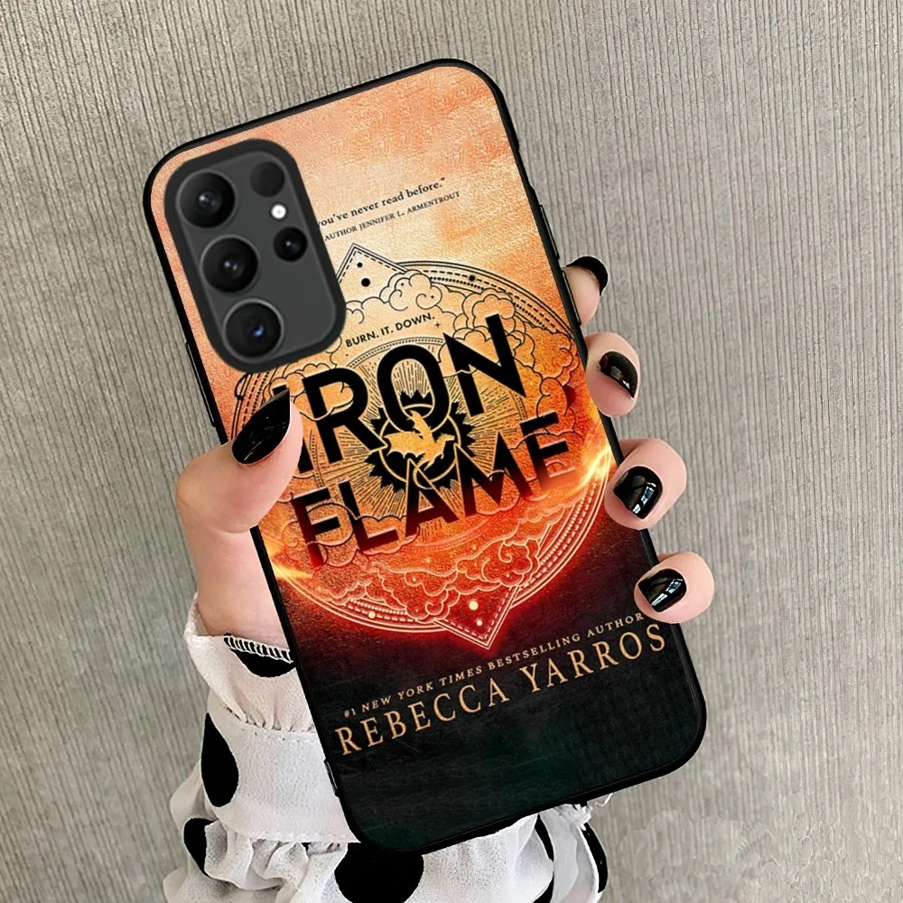 Books F-Fourth Wing Iron F-Flame Phone Case For Samsung Galaxy S24 S22 S23 S30 Note 20 10 Plus Lite FE ULTRA Cover