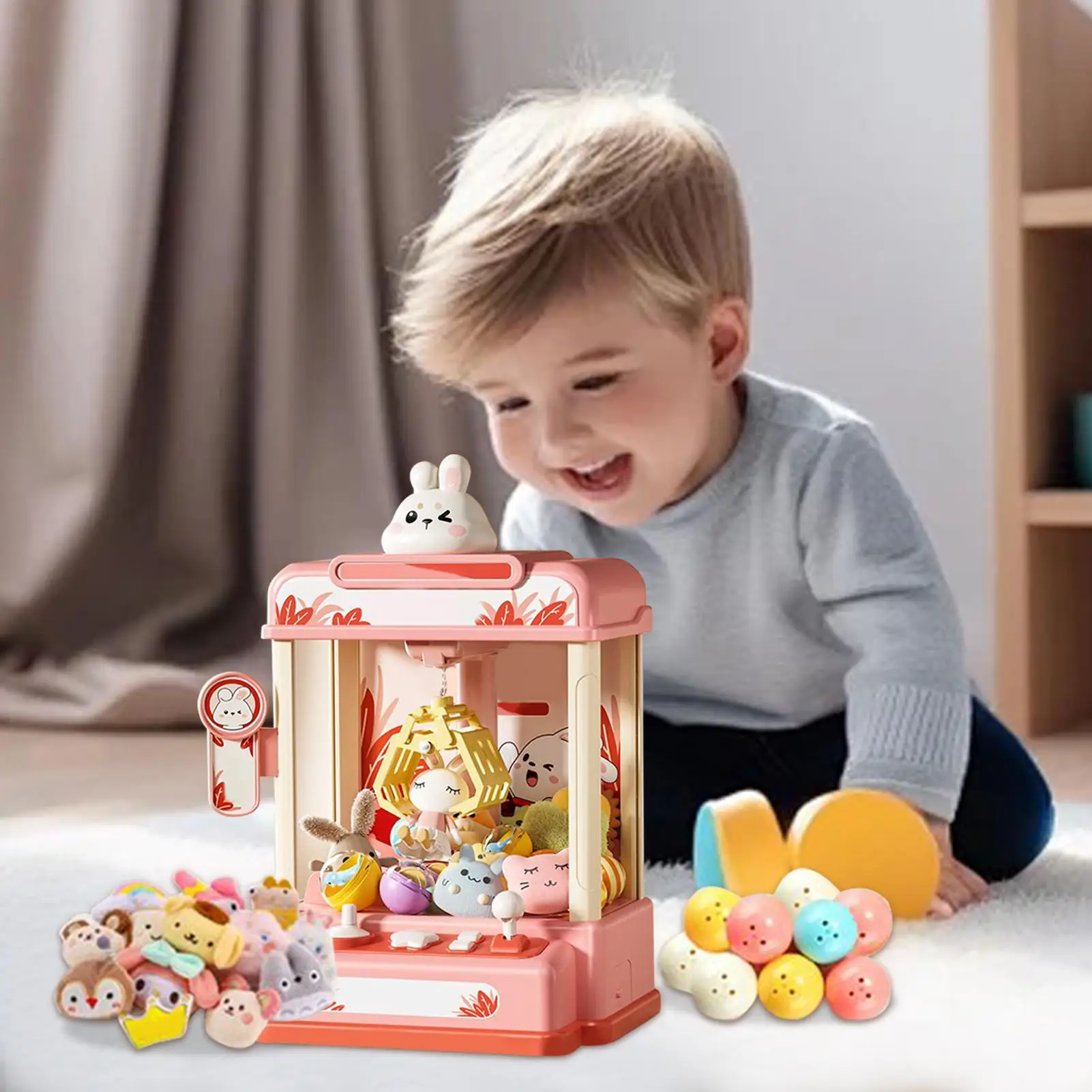 

Claw Machine For Kids Vending Doll Machine For Kids Figures Grabber Gashapon Toy For Boy Family Desktop Birthday Easter Reward