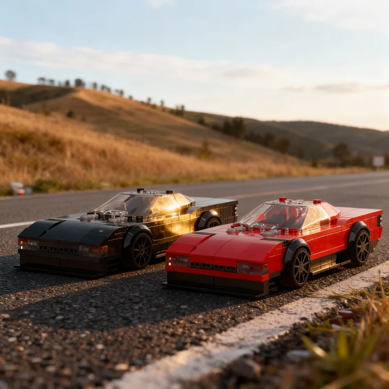 

224pcs MOC Testarossa Modified A Street Racing Car City Champions Model Building Christmas Gifts Blocks Architecture Toys Idea