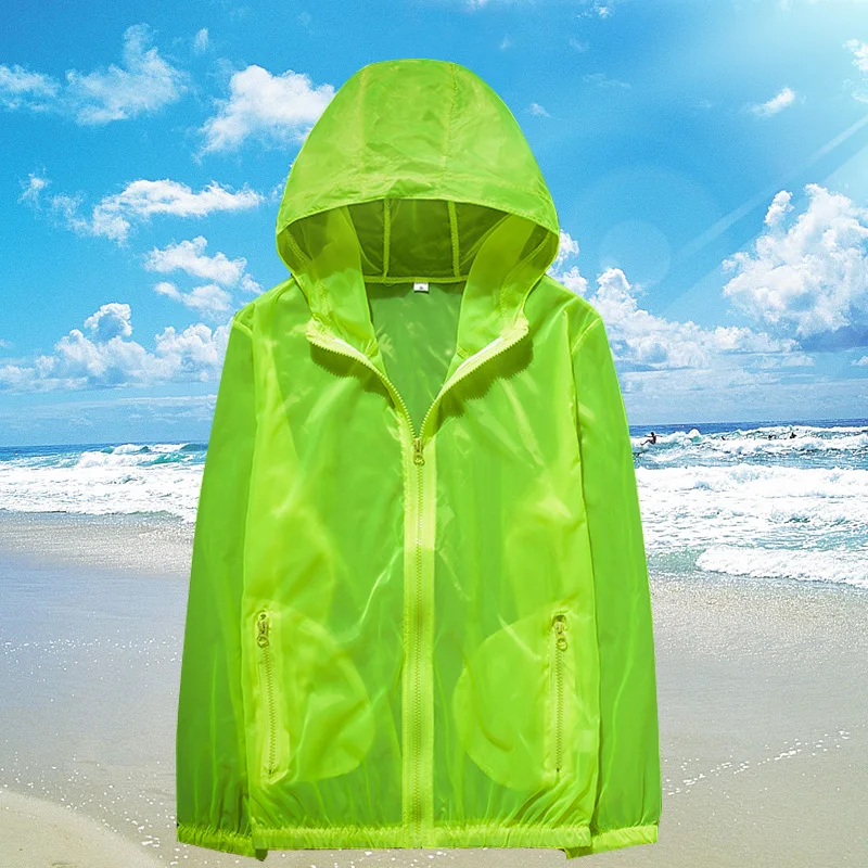 

Men's Summer Ultra-Thin Breathable Jaet 2020 New Faion Casual Lightweight Windbreaker Beachwear Zipper Hooded Long Sve