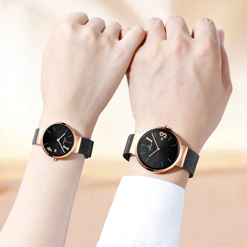 Ultra-Thin Couple Quartz Watch - Top Brand Simple Fashion Men Women Minimalist Waterproof Wristwatch for Ladies And Gentlemen
