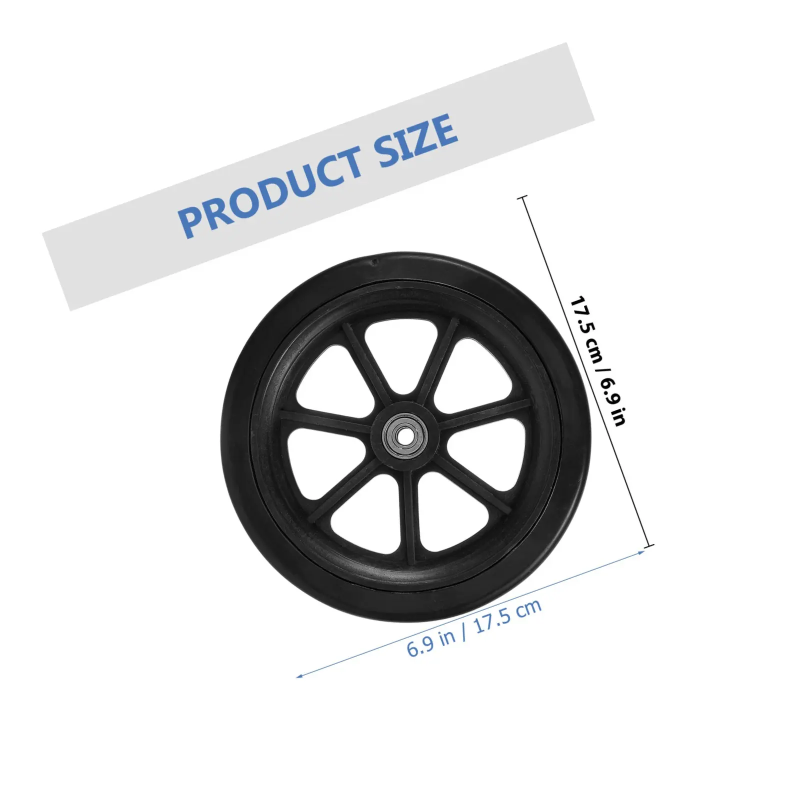 1Pair Universal Wheelchair Front Wheels Sturdy Wear-Resistant Replacement Parts Quiet Smooth Heavy Duty Wheelchair Accessories