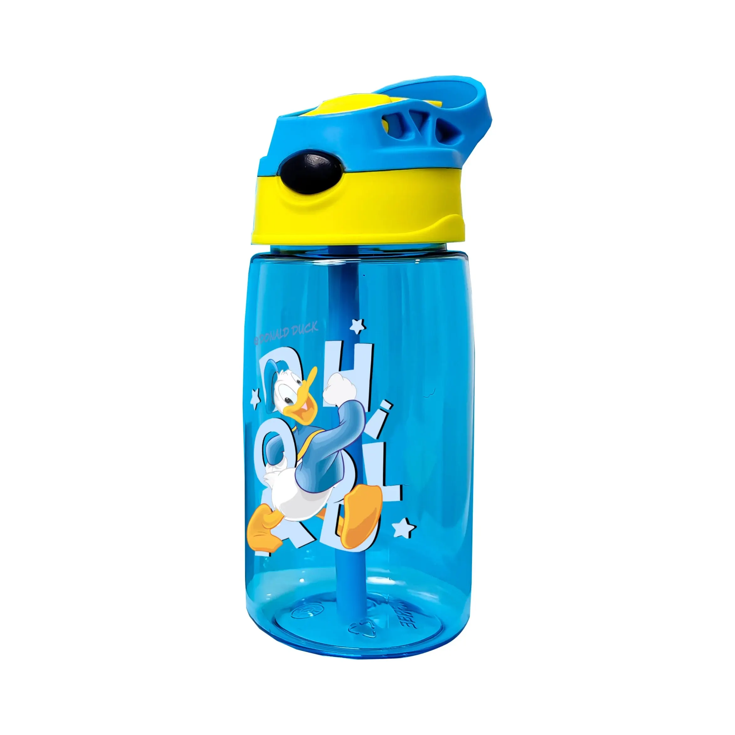 Clearance_Disney Children's Donald Duck Bounce Switch Straw Cup 480ML Portable Sports Plastic Water Bottle_Continuous updates image 3