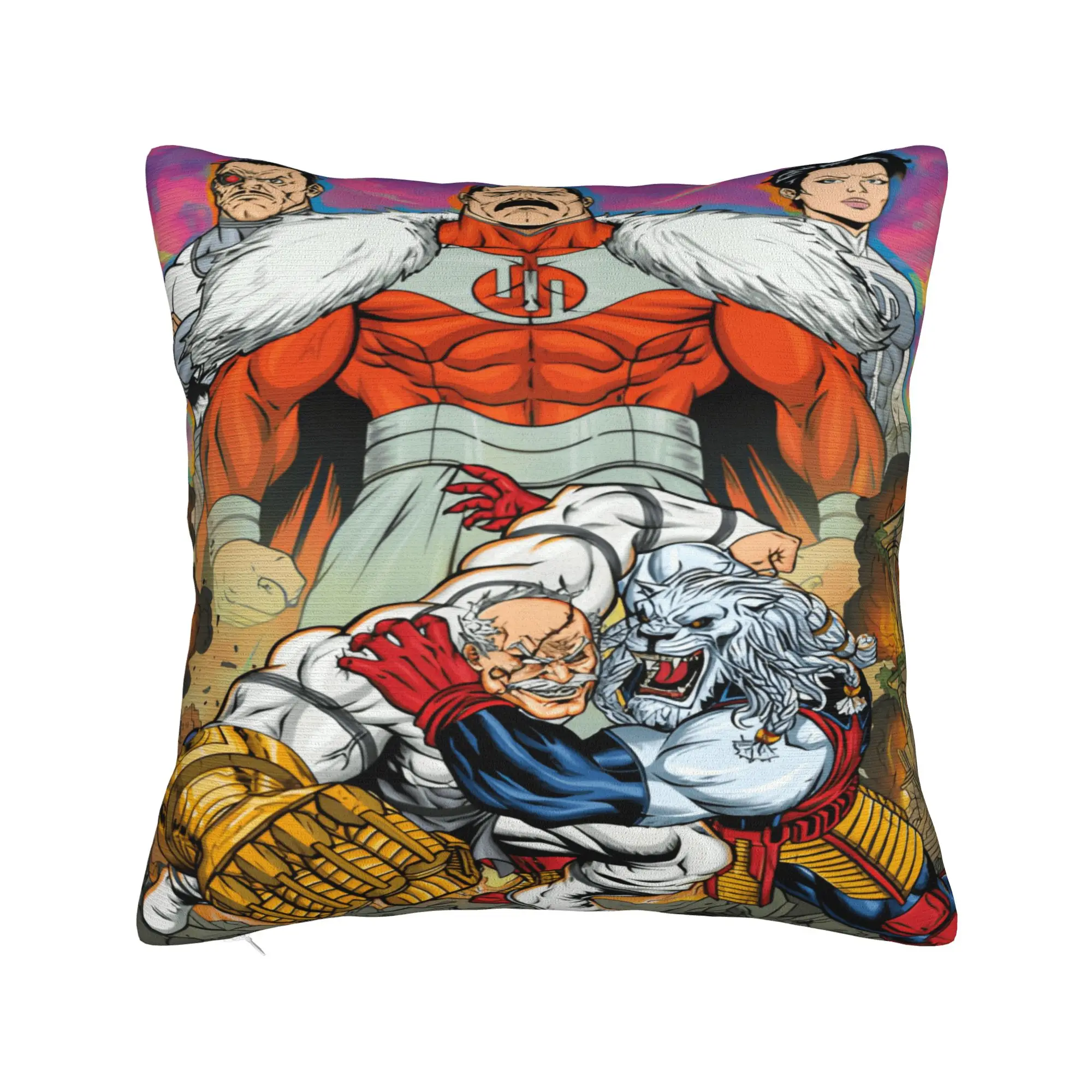 Pillow Case Battle Beast I-Invincible Comic Soft  Pillow Cover For Sofa Car Home Decor Vintage Pillowcases