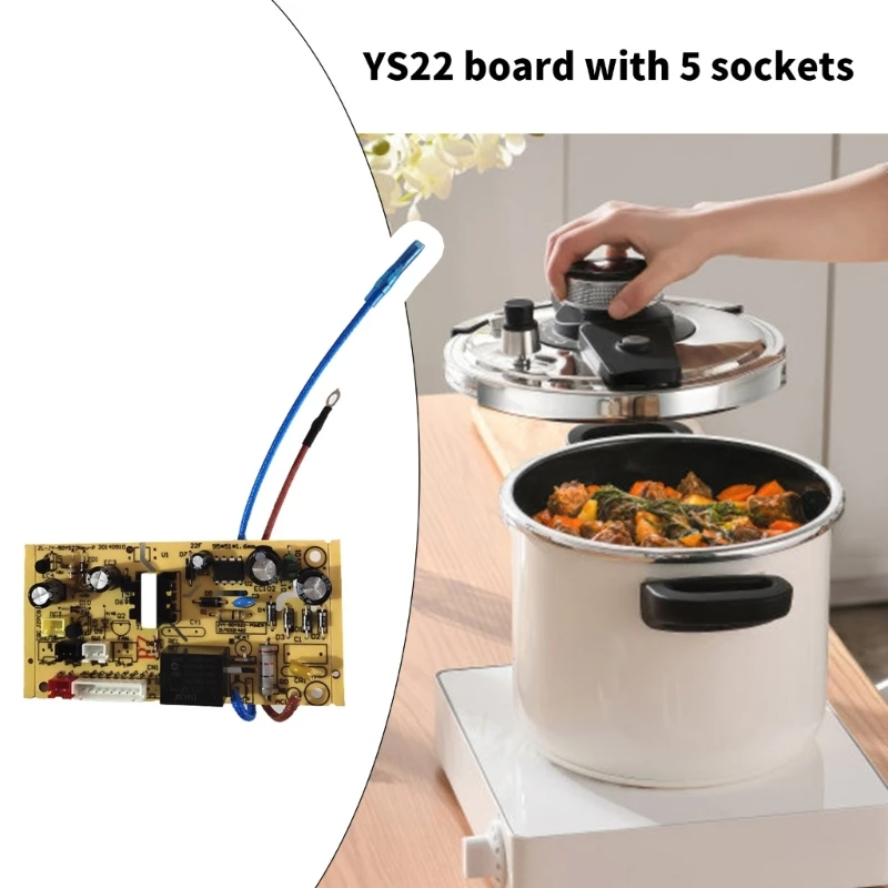 Electric Pressure Cooker Motherboard with 5 Sockets Replacement for JYY-60YS22 JYY-40YS22 JYY-50YS22 Pressure Cooker