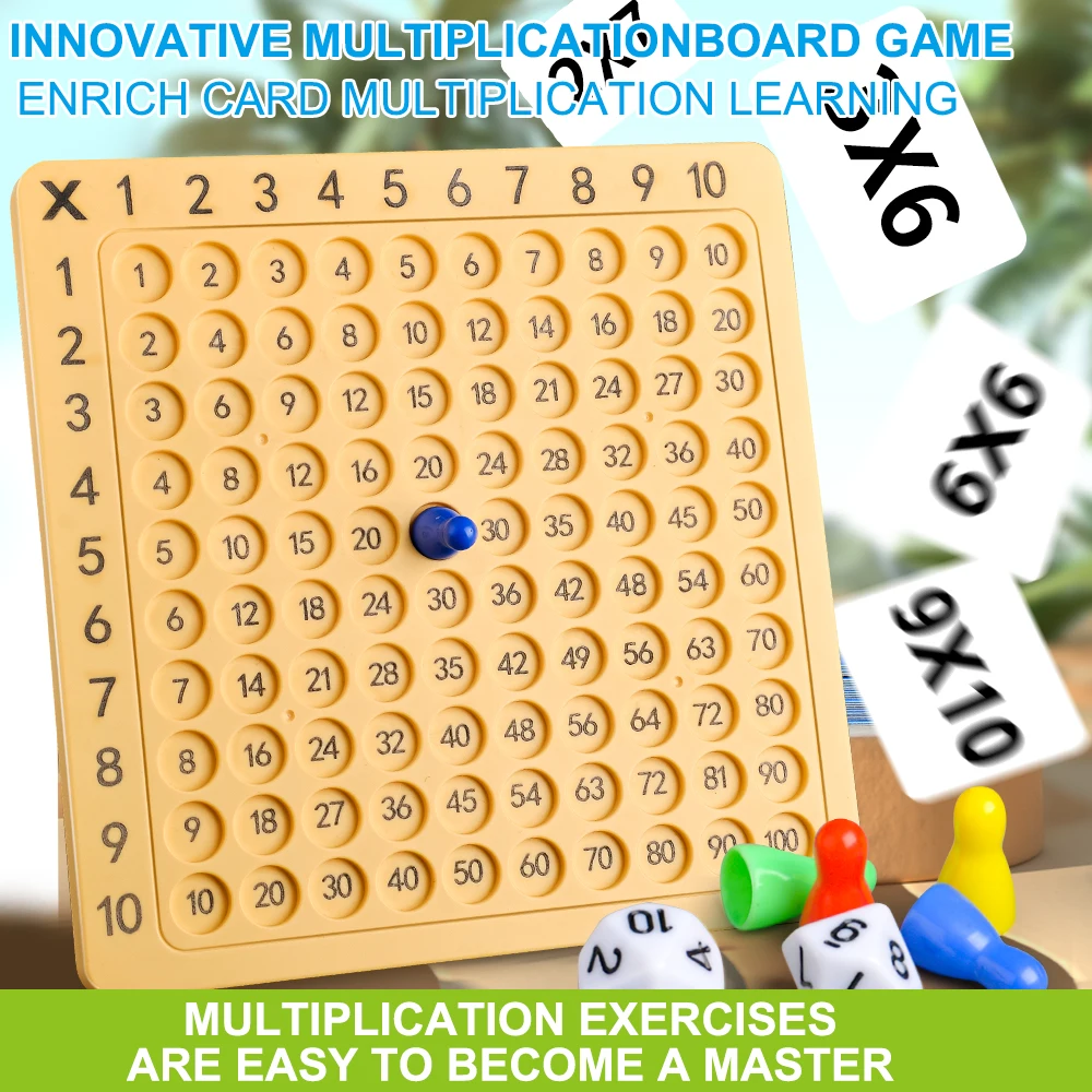 Multiplikationsbrettspiel für Kinder, Lernspielzeug für Kinder, Tisch, Vorschule, Mathematik, Arithmetik, Lehrmittel, Geschenk