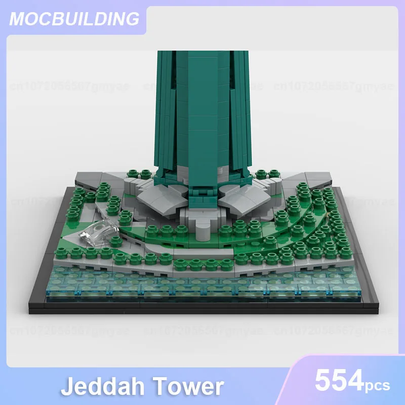 Jeddah Tower Architecture Model MOC Building Blocks Display DIY Assemble Bricks Educational Creative Collection Toy Gifts 554PCS