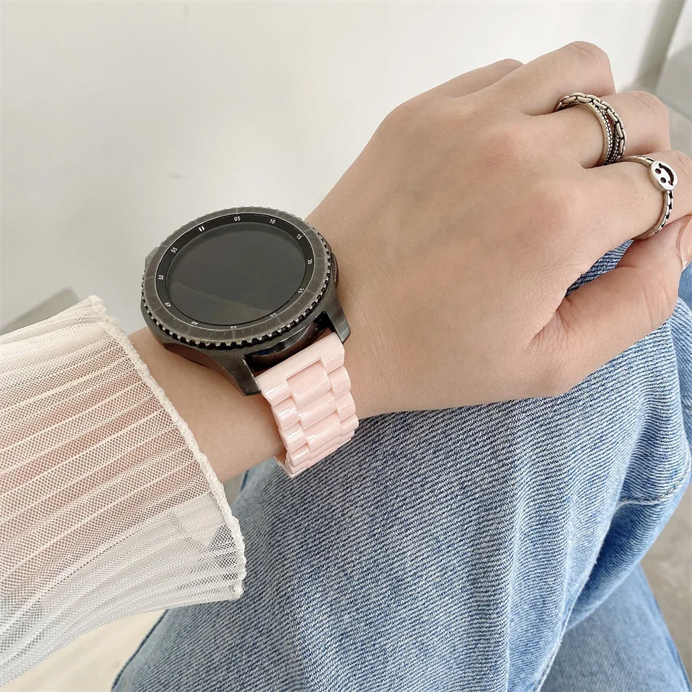 20 مللي متر-22 مللي متر الراتنج الفرقة لساعة سامسونج جالاكسي 7 6 5 برو/4-6 الكلاسيكية 46/42 مللي متر/نشط 2 40/44 مللي متر سوار Amazfit بيب حزام ساعة اليد