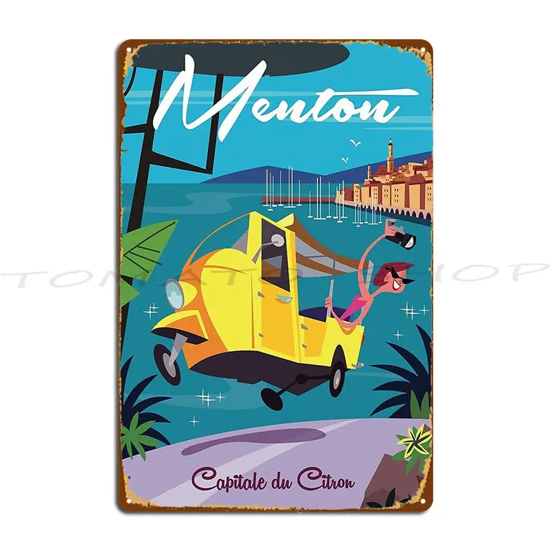 Menton Metal Plaque Cinema Create Rusty Wall Decor Custom Tin Sign Poster