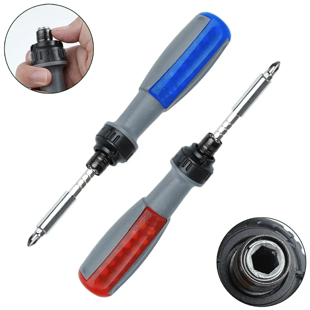 Ergonomic Ratchet Screwdriver Set with Forward & Reverse Adjustment 15 Telescopic Pieces for Household Tool Repairs