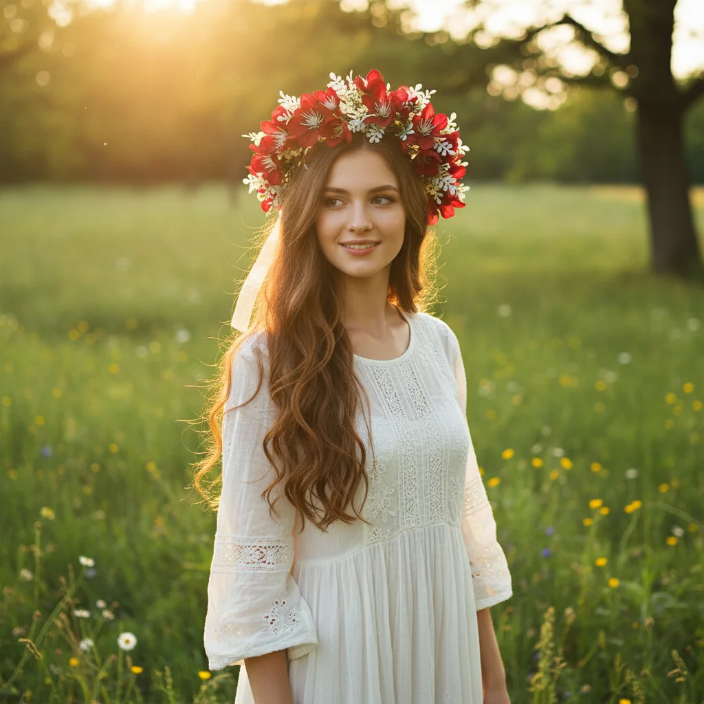 

Sweety Flower Wreath Hair Accessory For Girls Fairy Artificial Simulated Floral Crown Women's Spring Summer Photography Props