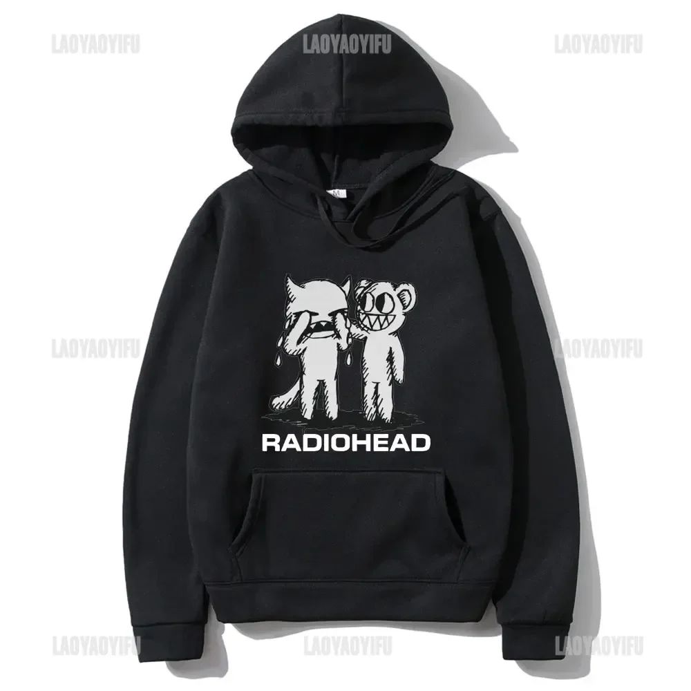 Punk Indie Rock Radiohead Printed Hoodies Men's Women's Autumn and Winter Hoodies Hip Hop Top Clothing Faddish Streetwear