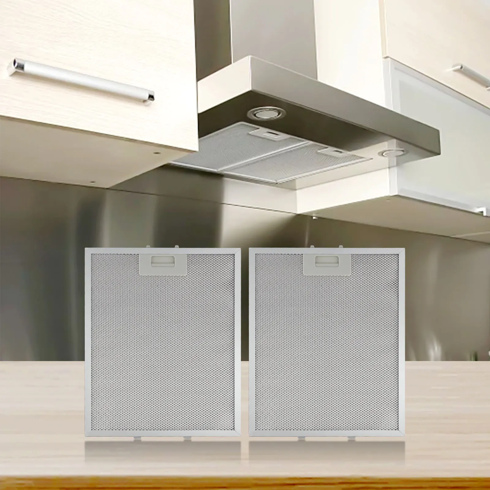 Easily Swappable Dual Pack Metal Cooker Extraction Filter at Dimensions270 x340 x8 mm Essential Kitchen Accessory