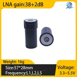 GPS L1 L2 L5 Dual-Band BD GLO GALILEO Helix Antenna 38db High-Precision GNSS Satellite Navigation Signal Receiver UAV Micro RTK