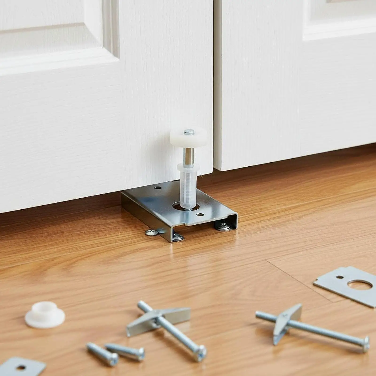 Bifold Door Repair Bracket for Wardrobe Carbon Steel for 1-3/8 Inches Hardware Repair Kit for Double Fold Wood Doors