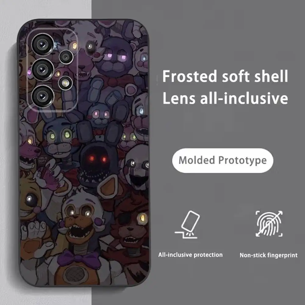 Five-Nights-At-Freddys F-Fnaf Phone Case For Samsung S25,S24,S21,S22,S23,S30,Ultra,S20,Plus,Fe,Lite,Note,10,9,5G Black Cover - Image 5
