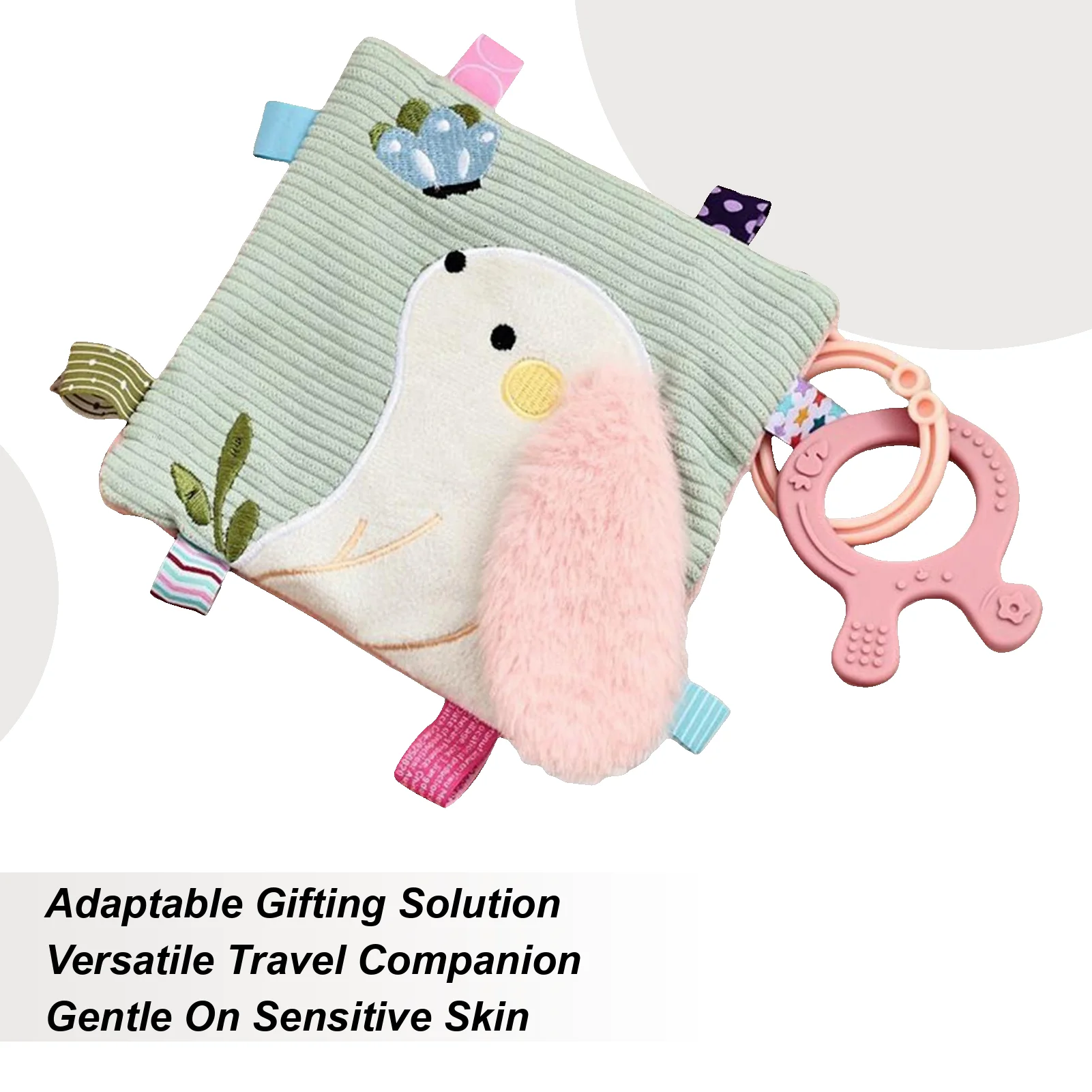 

Rabbit Comfort Blanket Bunny Shape Soft Breathable Gentle Towel Soft Rabbit Security Blanket For Girl Car Seat Bed Travel Home