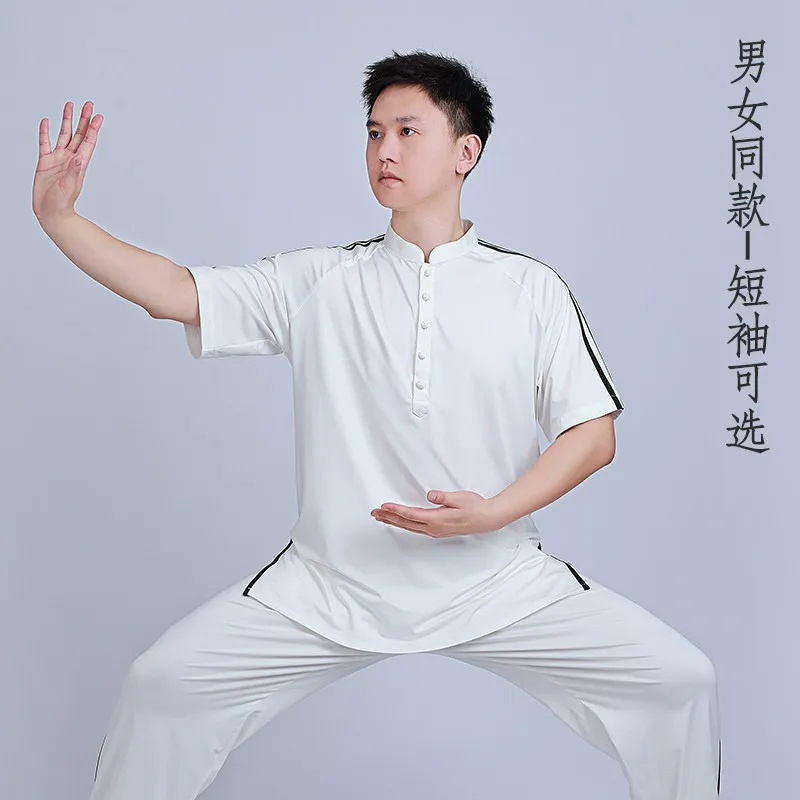 Martial Arts Tai Ji Suit Women's New 2026 Improved Tai Exercise Clothing Men's Sports Clothing Spring and Summer Baduanjin