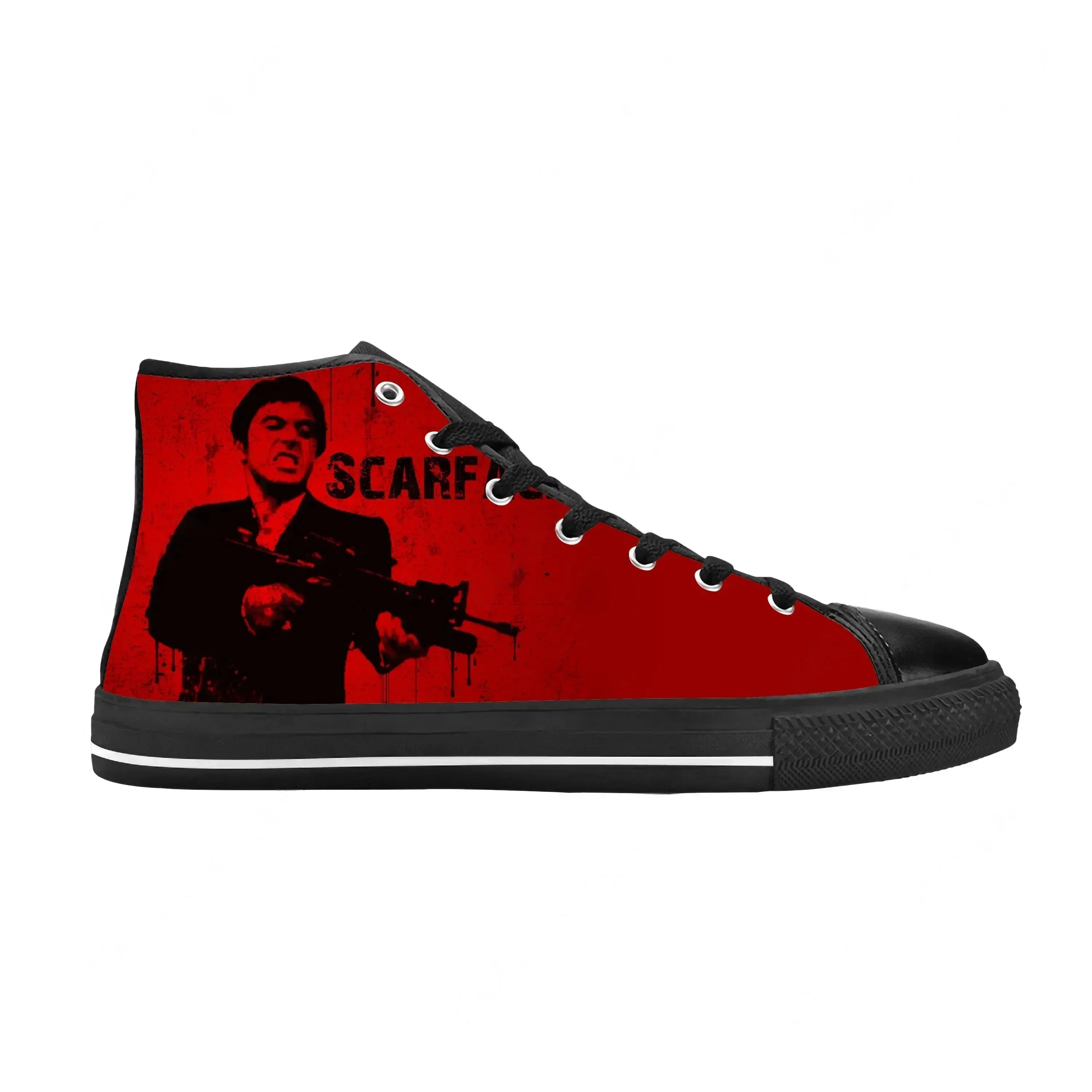 

Hot Movie Scarface Tony Montana Al Pacino Fashion Casual Cloth Shoes High Top Comfortable Breathable 3D Print Men Women Sneakers