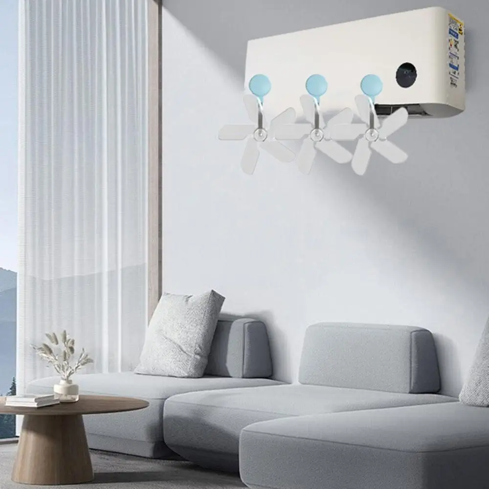 3Pcs Wall Mounted Conditioning Guide Fan Plastic Windmill Shaped Air Conditioner Windshield Adjustable Anti Direct Blowing