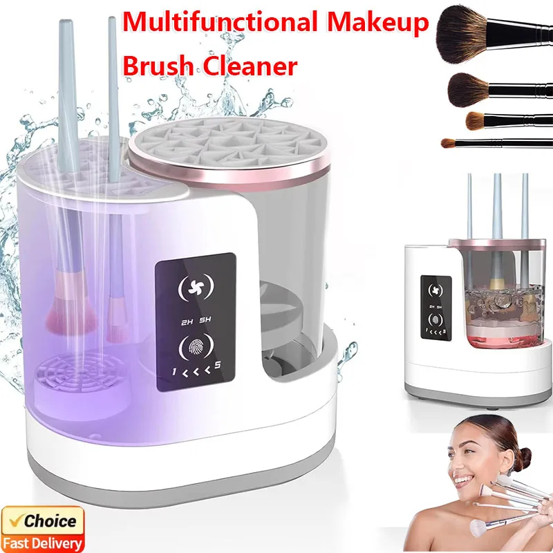 Electric Makeup Brush Cleaner Machine Smart Time Saving High Efficient Safe Cosmetic Brushes Cleaning Tool for Home Salon Use