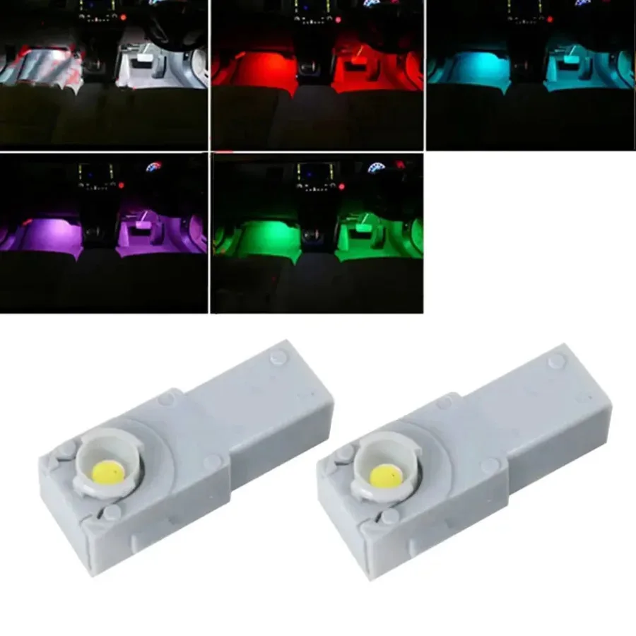 2x Car Interior Light Atmosphere Lamp Connector Illuminator Footwell Lamp Car Footsole Atmosphere Lamp Auto Accessories Interior