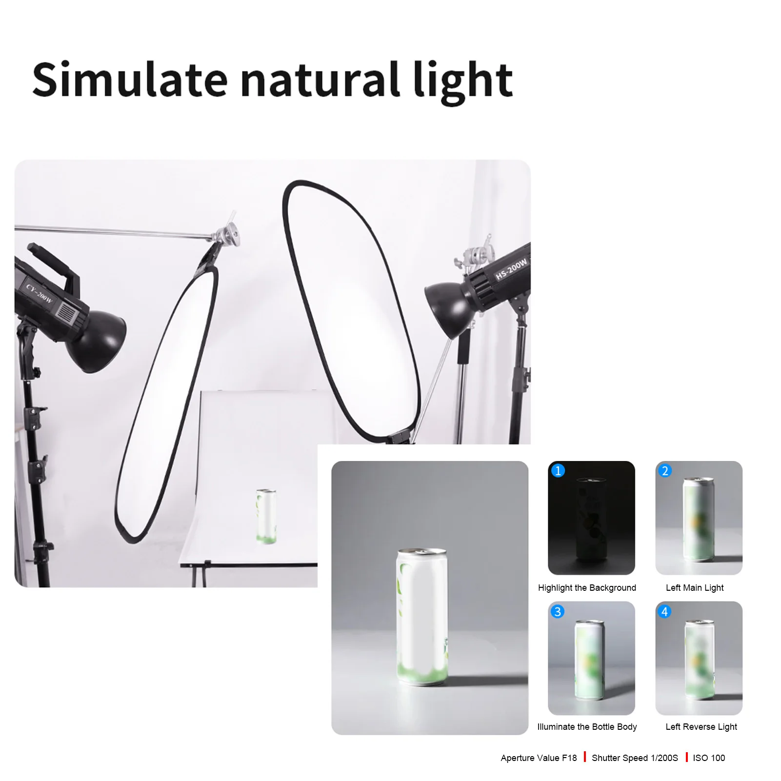 Reflective Light Soft 5 in 1 Screen/Reflector Photography Flag Board Black Reflector Screen for Still Life Portrait Lighting