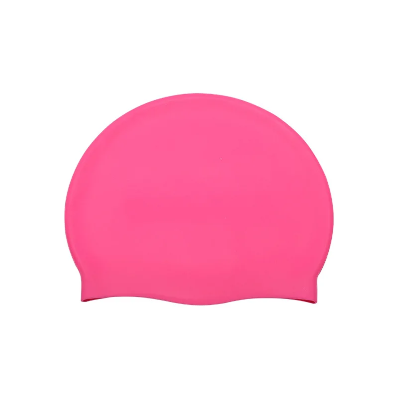 Silicone Solid Color Waterproof Swimming Cap Non-Slip Elastic Swimming Pool Hat