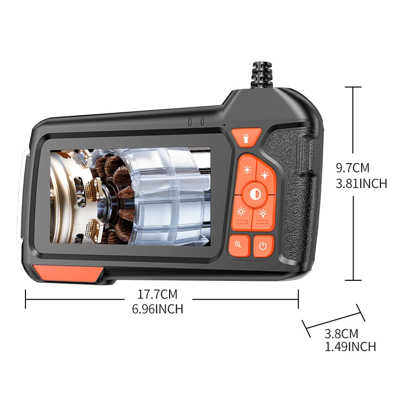 4,3 Zoll HD Industrie-Endoskopkamera Einzel-/Doppellinsen-Boreskop mit LED-Beleuchtung für Kfz-Motorinspektion – Detail 5