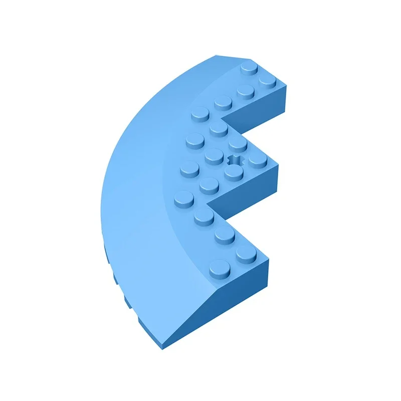 Senbo GDS-1223 Ziegel, runde Ecke 10 x 10, mit Slope 33 Edge, Achsloch, Facettenaussparung, kompatibel mit Lego 58846