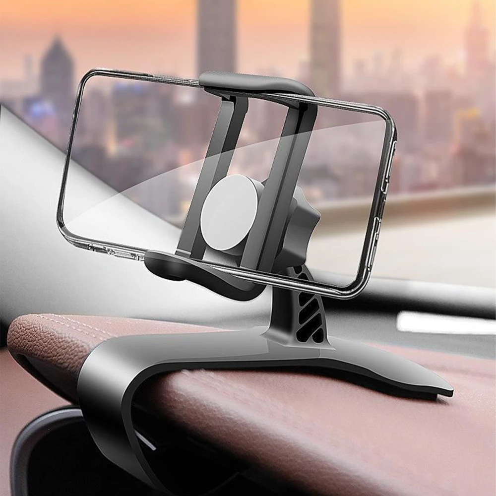 حامل هاتف السيارة العالمي - 360 °   حامل لوحة القيادة ذو القبضة التلقائية القابلة للدوران للهواتف المحمولة