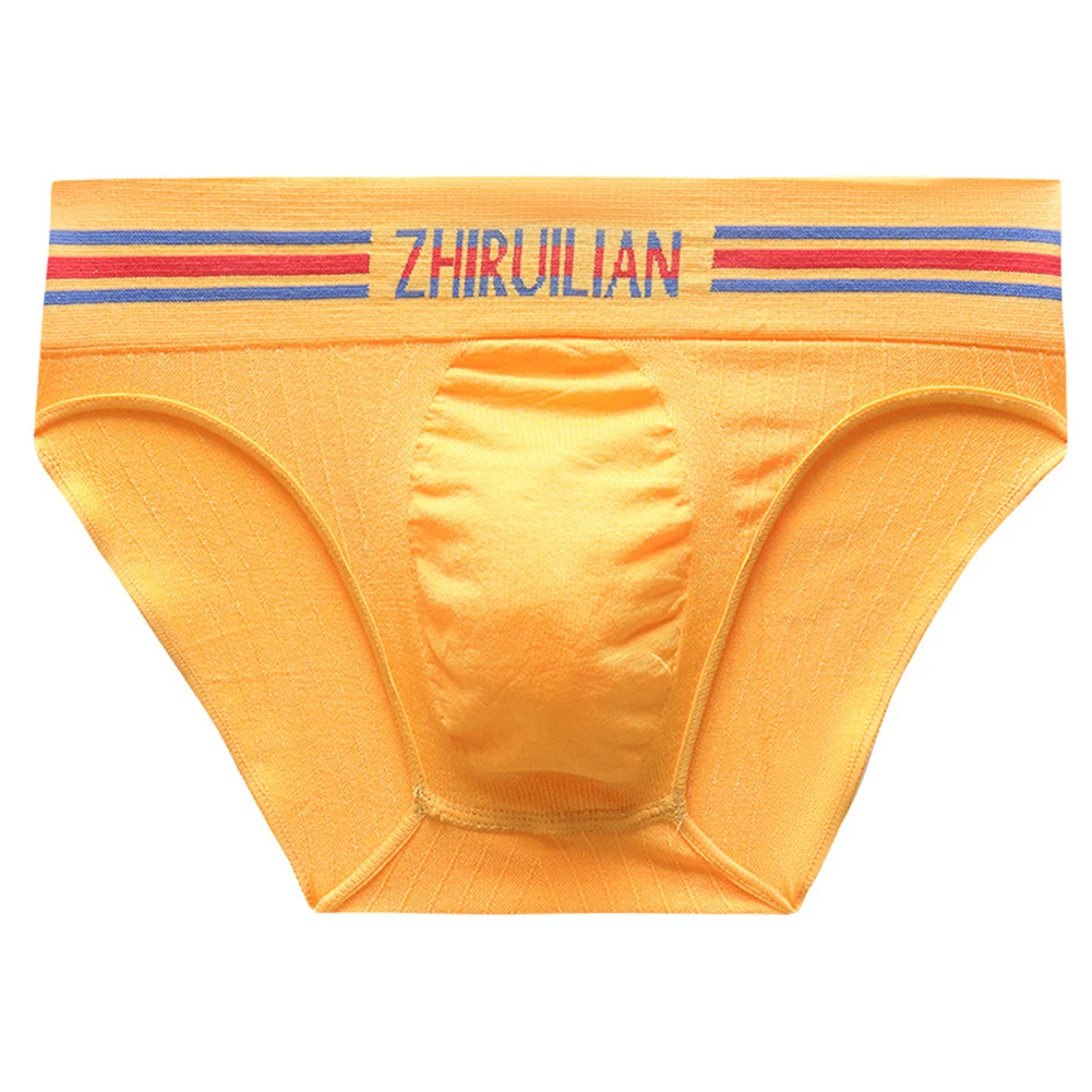 Men Striped Egg Bulge Pouch Briefs Underwear Low Waist Breathable Panties Shorts Daily Intimate Boxer Shorts Boys Briefs