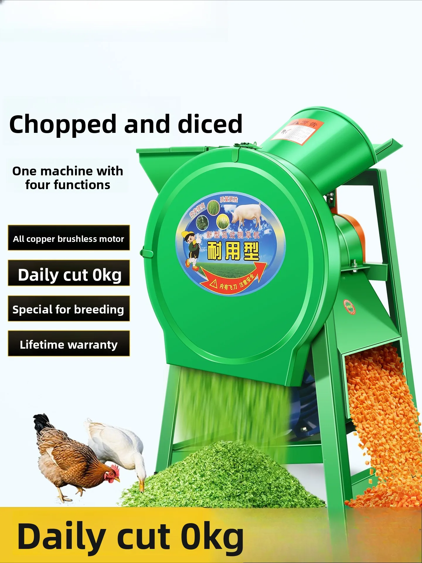 

Household Small Grass Cutter & Shredder - Multi-Functional Guillotine Machine for Sweet Potato Vine/Hogweed/Vegetables