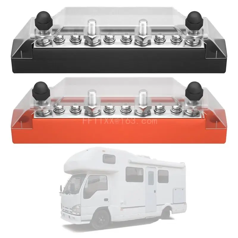 Positive Negative Bus Bar Power Distribution Block 4 M6 Car Terminal Block Studs 6 Terminal Bus Screws