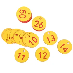 Numbered Tag Labels Yellow Red 50Pcs/Pack Farm Livestock Breeding Supplies Beekeeping Husbandry Hanging