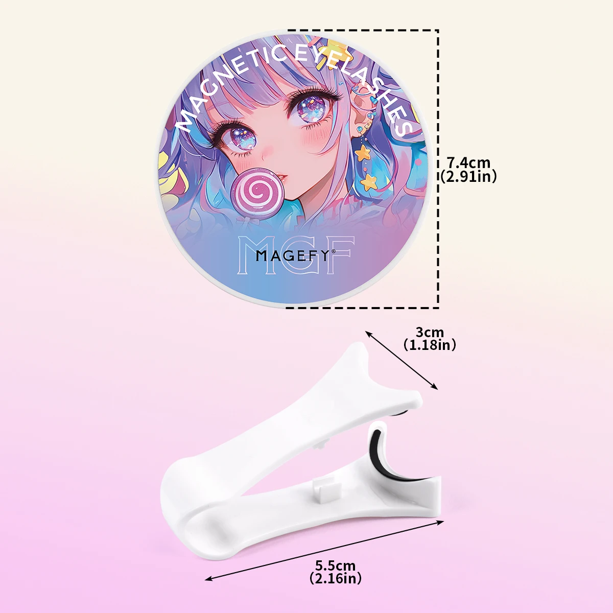 MAGEFY Magnetic Eyelashes with Applicator Boxed Glue Free Reusable Natural Cat Eye Lashes Easy to Wear and Remove for Beginner