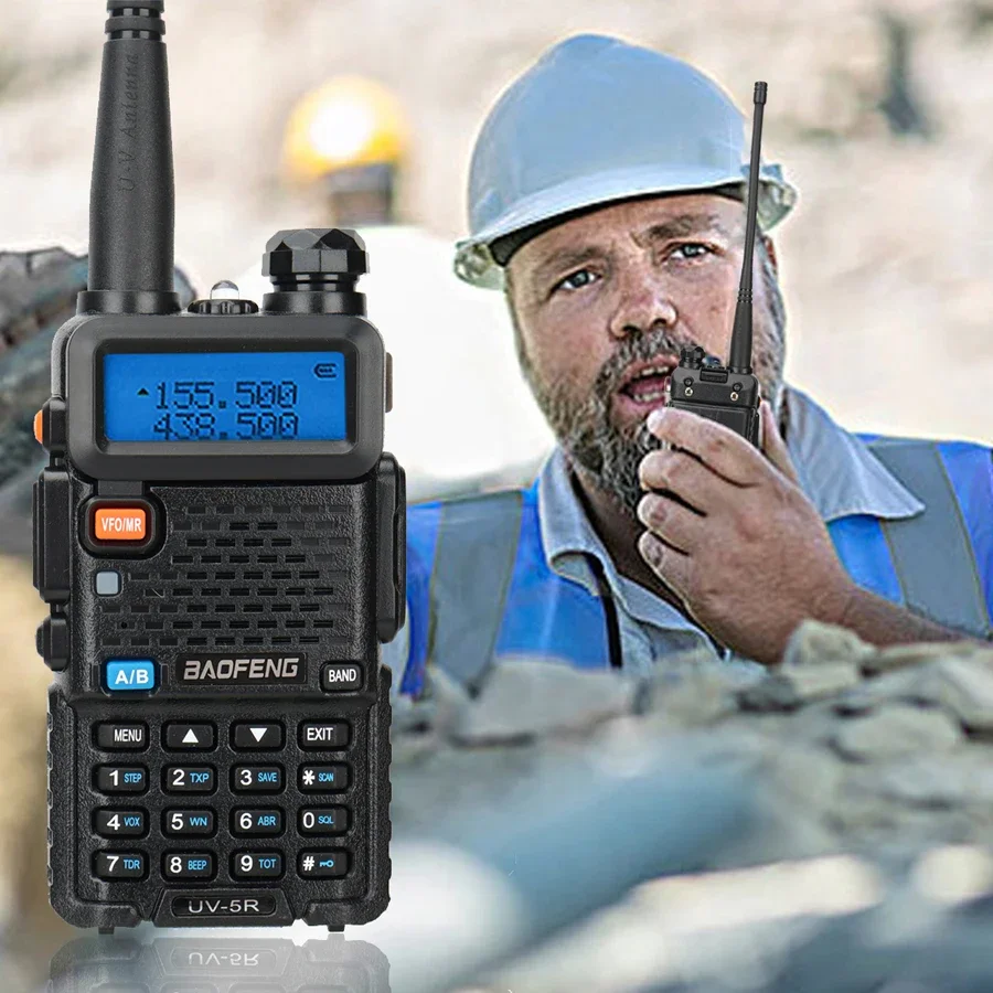 1/2/4PCS Baofeng UV-5R 8W Tri-Power Walkie Talkie High-Power Dual Frequency 128CH Portable Handheld UV-5R Two-Way Walkie Talkie